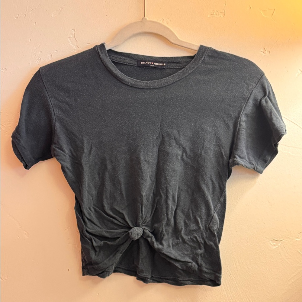 Dark green knotted T-Shirt